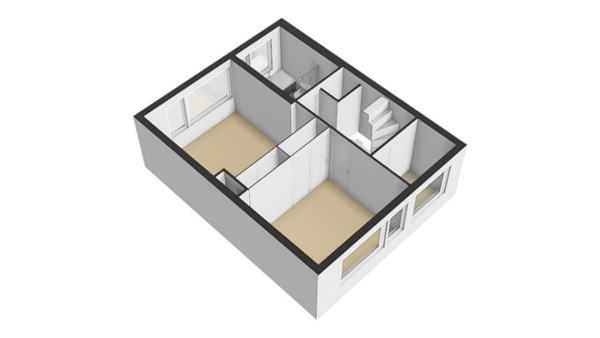 Floorplan - Schipbeekstraat 19, 3313 AP Dordrecht